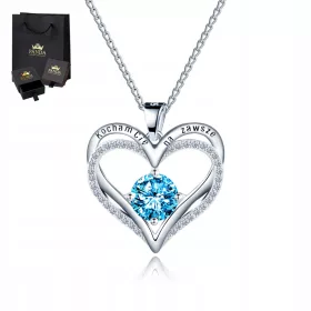    Modische Silberhalskette mit Herzanhänger 925, Geschenk für Frau