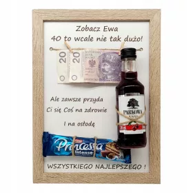    GESCHENK FÜR 30 40 50 60 70 GEBURTSTAG RAHMEN graviertes Schild Große helle Eiche