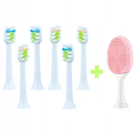    6x Vitammy Symphony White Vivo Spitzen, weißer Ersatz + Gesichtsmassagegerät