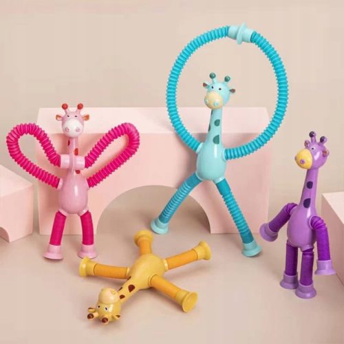  4 Stück Giraffen-Teleskop-Saugspielzeug