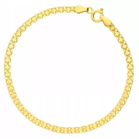  BISMARK DAMEN-GOLDARMBAND, 925er SILBER, VERGOLDET, 18 cm