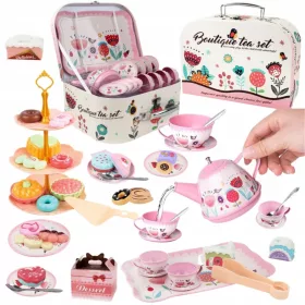    Teeservice aus Metall, Krug, Muster, Tasse, Tablett, Süßigkeiten-Set