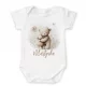  Baby-Body mit Teddybär und dem Namen des Kindes: Teddybär und Schaf