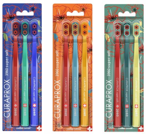  Curaprox Extra weiche Zahnbürste 3960 Super Soft Dragon Fly 3 Stk