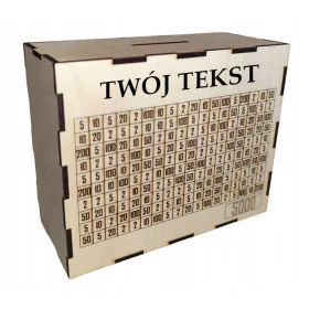    Personalisierte Sparschwein-Challenge-Tracker-Geschenkgravur