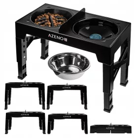    Set aus zwei Kunststoff-Entschleunigungsschüsseln AZENO schwarz 2 l