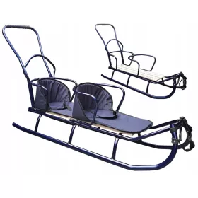  DOPPELTANDEMSCHLITTEN + SCHIEBER + DICKE MATRATZE + GURTE