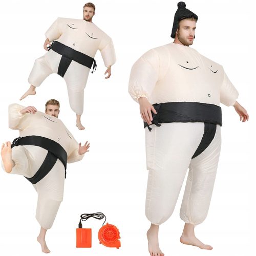  KOSTÜM-OUTFIT AUFBLASBARES SUMO-KÄMPFERKLEID HALLOWEEN-PARTY