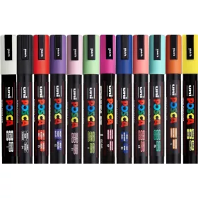  POSCA Marker Geschenk PC-5M 12 Stück GRAVUR zum KINDERTAG