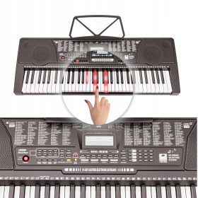    Tastenorgel Meike MK-825 Notenständer Lernen Spielen BELEUCHTETE TASTEN