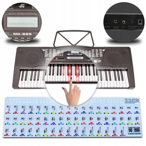 Meike MK-825 Tastatur-Orgelständer, Aufkleber, Lernspiele, beleuchtete Taste