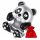 H185 Panda-Silber-Charm-Perle, 925er Silberperlen