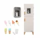  Holz-Kinderkühlschrank, Eismaschine, Zubehör, Eiscreme, großes XXL-Set