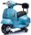  Baby-Aufsitz-Vespa-Akku-Roller mit Rückenlehne, blau