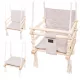  Holzschaukel für Kinder TULUSZKA Samt 3in1 Beige