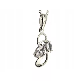    Silberne Halskette mit Anhänger. 925-Geschenk für sie + Gratisgeschenke