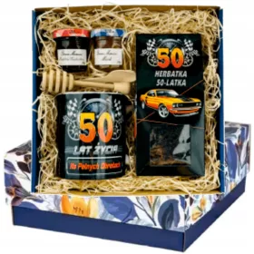    50 Jahre Geschenk Abrahams GEBURTSTAG SET Tasse Teemann JUBILÄUM