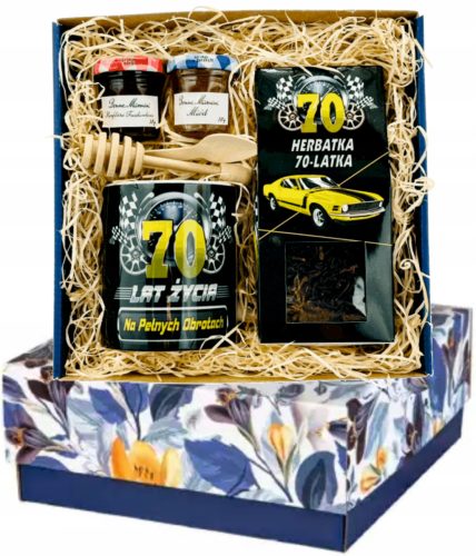  70. GEBURTSTAG-Set, GESCHENK zum Jubiläum eines Mannes, JUBILÄUMS-Teebecher