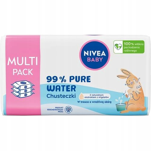 NIVEA Baby Biologisch abbaubare Tücher 99 % reines Wasser 3x57 Stück