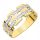  GOLDRING, EHERING, pr. 333 breit segmentierte Zirkone 8k, Jahr 11