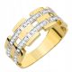  GOLDRING, EHERING, pr. 333 breit segmentierte Zirkone 8k, Jahr 11