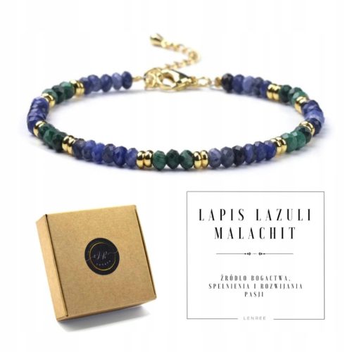  Damenarmband mit LAPISLAZULI – MALACHIT – NATURSTEINEN
