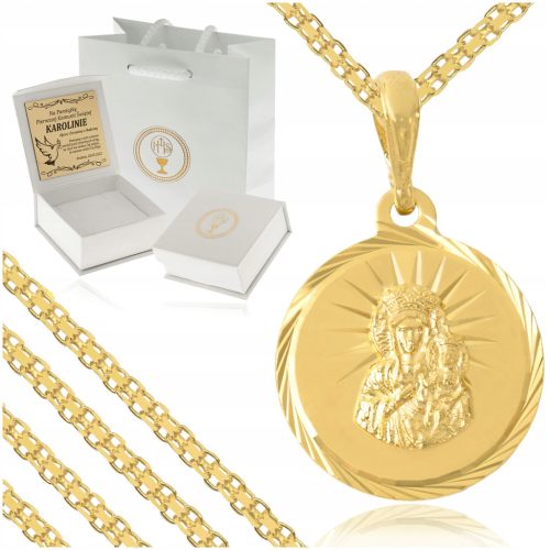  BISMARK GOLDKETTE + MEDAILLE GOTTESMUTTER VON TSCHESTOCHAU TAUFE EINES EINJÄHRIGEN