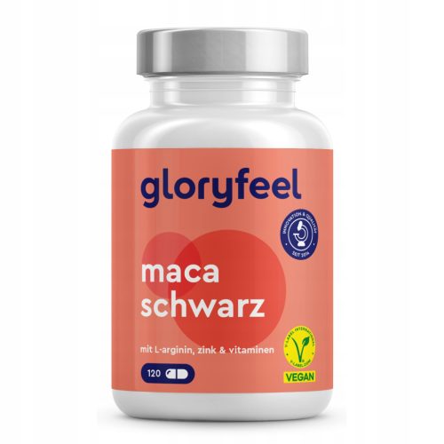 Gloryfeel Schwarze Maca Kapseln - Hochdosiert für Energie & Vitalität