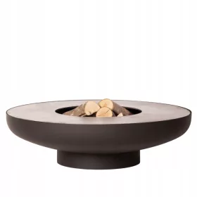    POA 75 Gartenfeuerstelle mit Brett Brettgrill Lagerfeuerschale lackiert