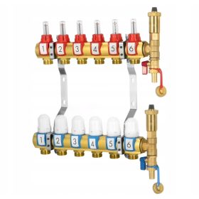  6-fach Verteiler für Fußbodenheizung