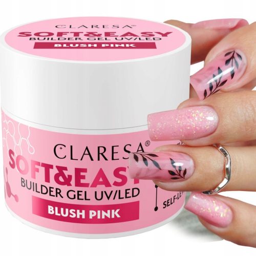  CLARESA SOFT & EASY NAGELBAUGEL MIT THixotropie BLUSH ROSA 12 g