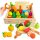  HOLZ GEMÜSE FRÜCHTE ZUM SCHNEIDEN AUF MAGNET FÜR KINDER XXL SET