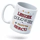  Ein Geschenk für Leszek, eine Tasse mit permanentem Fotodruck und weißem Logo