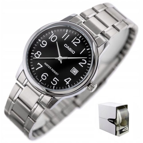  Casio Herrenuhr GERARD, Zahlen, Armband, Datumsanzeige, GRAVUR