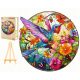  HOLZPUZZLE HUMMULIBER, BUNTGLAS 300 TEILE, HUMMYLIBER IN HOLZKISTE