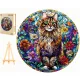  GROSSES HOLZPUZZLE 300 TEILE MAINE COON-BUNTGLAS IN HOLZKISTE