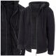  Isoliertes Herren-Sweatshirt mit Bärenfell-Reißverschluss – Schwarz – XL