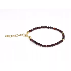  Vergoldetes Silberarmband mit Granat