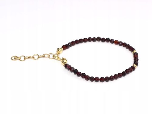  Vergoldetes Silberarmband mit Granat