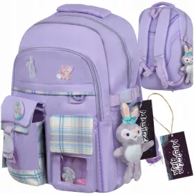   Langlebiger und stilvoller Magiczna Aleja Schulrucksack in Lila für Klasse 4-6