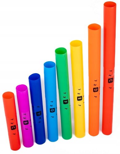  BOOM TUBES DIATONIC SET TUBE-8 BOOMWHACKER bunte Röhren für Kinder
