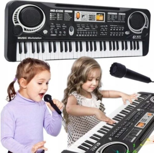  KEYBOARD-ORGEL-KLAVIER-MIKROFON für Anfänger 61 TASTEN FÜR KINDER