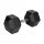  Gummierte Gusseisenhantel HEX 30 kg Rebel Sechskanthantel, SOLID