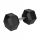  Gummierte Gusseisenhantel HEX 35 kg Rebel Sechskanthantel, SOLID