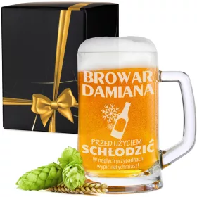   BIERMUFFELKRUG MIT GRAVUR, GESCHENK FÜR ZEUGEN, HOCHZEIT, DANKE
