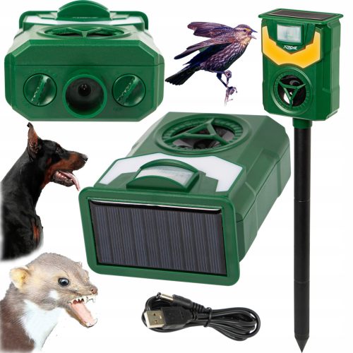  SOLARER ULTRASCHALLLICHT-ABWEISER, WASSERDICHT, VÖGEL, MARDER, HUNDE, FÜCHSE
