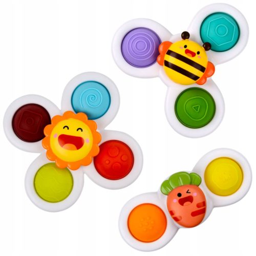  SPINNER FIDGET SPINER SENSORISCHES SPIELZEUG, DAS RASSELN MIT SAUGNAPF SPRÜHT