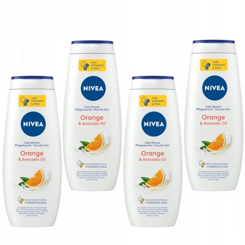  NIVEA ORANGE & AVOCADOÖL Pflegendes Duschgel für Damen 500ml x4