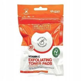    Beauty Formulas Exfoliating Toner Sogetränkte Vit C Peeling-Pads 30 Stk