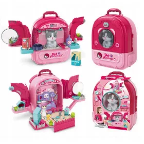  KATZENSCHÖNHEITSSALON, TIERKLINIK, 3-IN-1-RUCKSACK